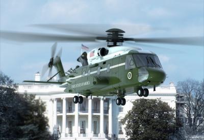 VH-92A直升机的艺术渲染图。